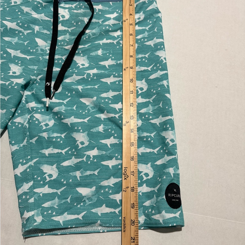 Ripcurl Swim Trunks, Shark AOP Shorts, Men's 30 - Picture 3 of 6